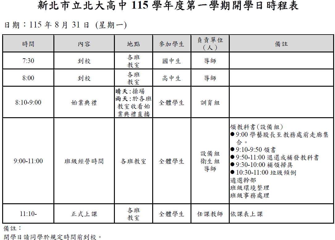 1151開學