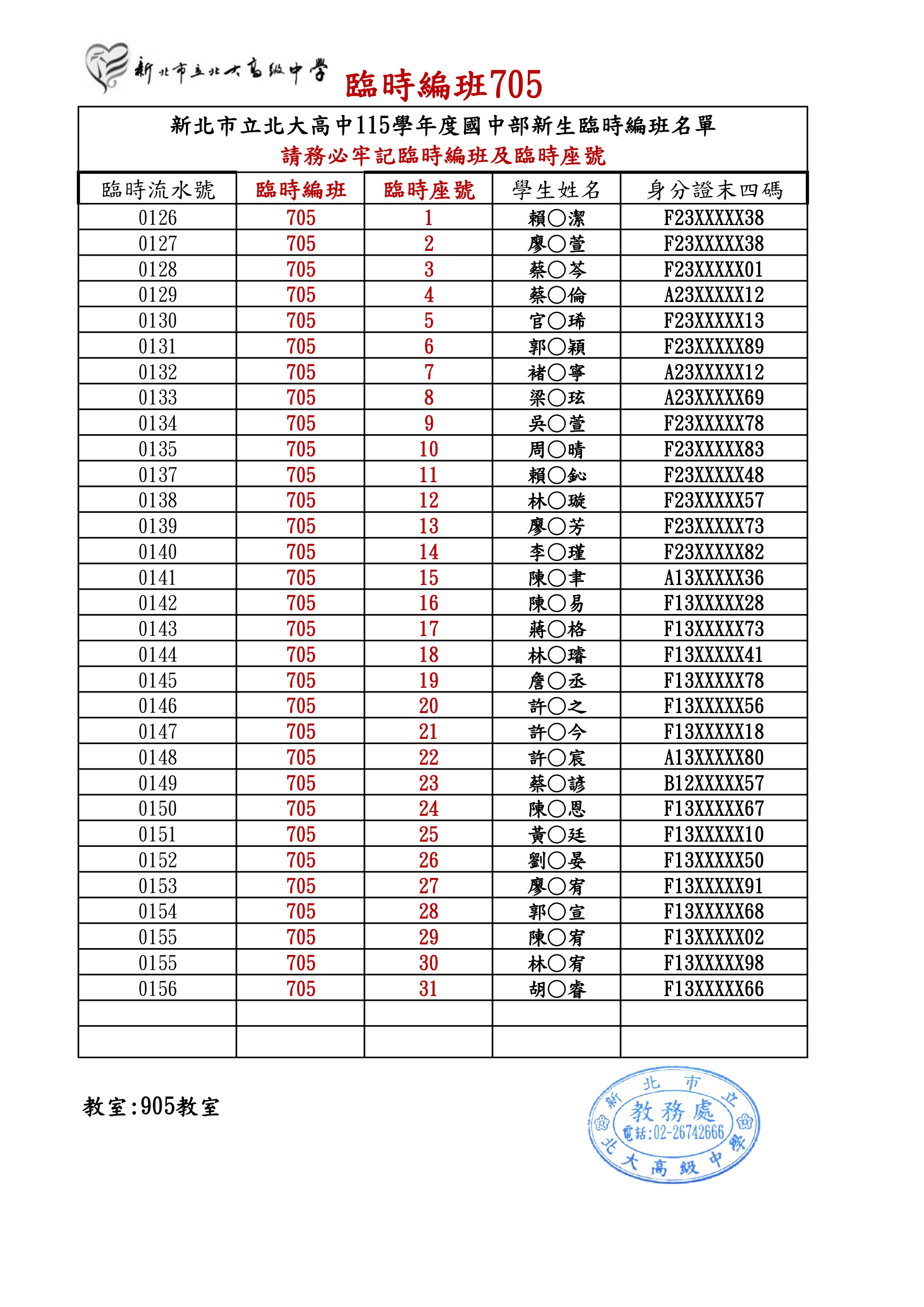 臨時705